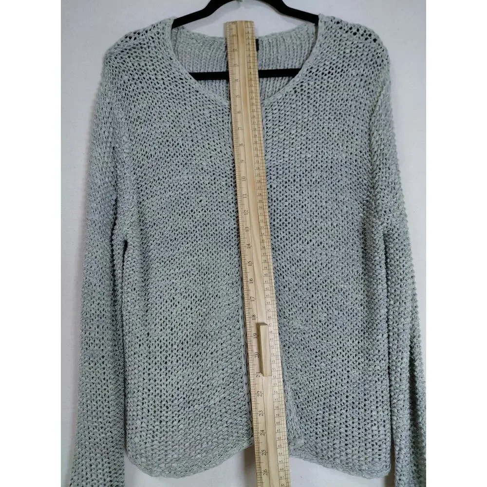 Sigrid Olsen Gray Cardigan Lightweight Sweater Women Size L